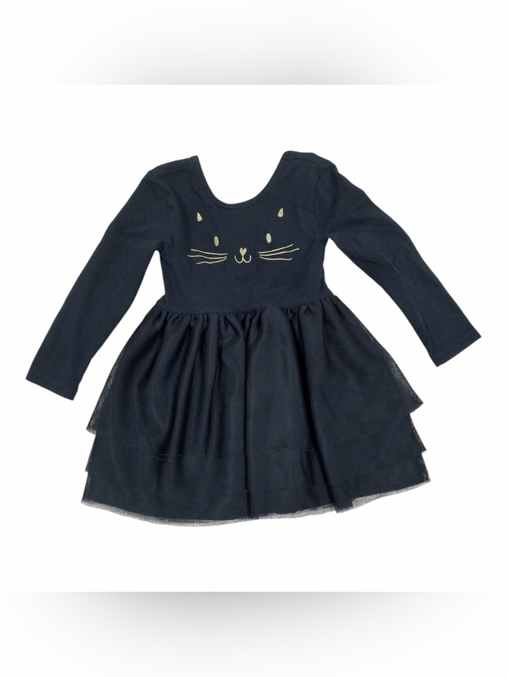 Old Navy Black Long-Sleeve Cat Tulle Dress